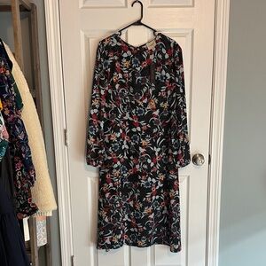 Lulu's I.Madeline Black Floral Long Sleeve Dress